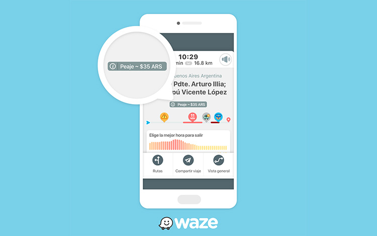 Waze ya permite comparar precios de peaje