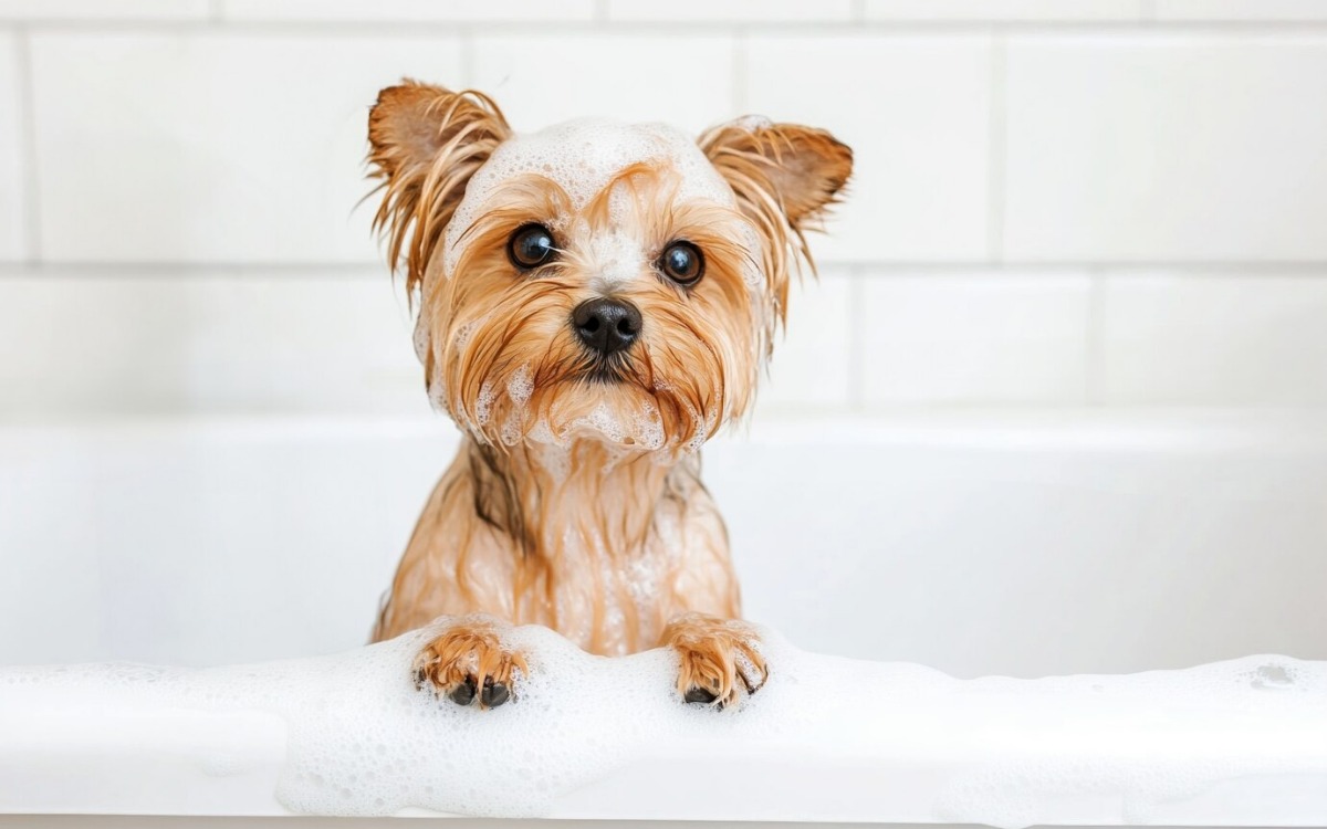 ¿Por qué tu perro se revuelca después de bañarse?